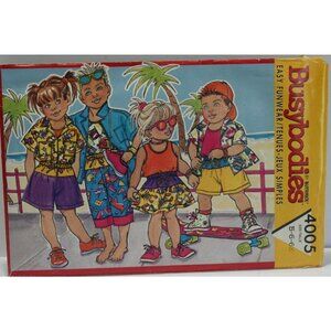 Butterick Sewing Pattern 4005 Childs Shirt Tank Top Size 5 6 6x VTG‎